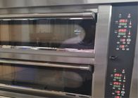 Big Glass Door Electric Oven For Baking Cakes , Two Deck Six Trays Commercial Oven For Baking