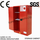 Red Paint Ink Chemical Storage Cabinet For Flammable Liquids 60 Gallon