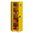 Heavy Duty Lockable Storage Cabinet With Distinct Safety Signs And Bullet Latches