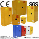 Single Door Red Heavy Duty Steel Flammable Liquid Chemical Storage Cabinets With Doors / 1 Shelf