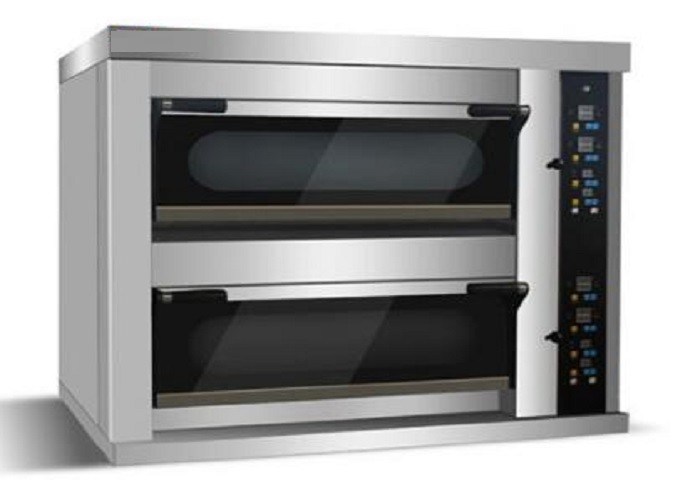 Stone Two Deck Ten Trays Gas / Electric Baking Oven with Steam , Bread