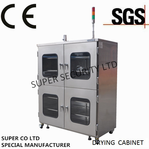 Electronic Stainless Nitrogen Dry Cabinet With Towder Light Anti