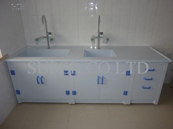 Ploypropylene Anti-Acid Corrosive Storage Cabinet Wall Bench Laboratory Table Work Bench 1