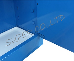 Blue Metal Corrosive Storage Cabinet / Hazardous Storage Cupboards 30 Gallon 0