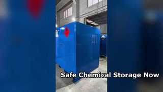 Blue Oil Drum Safety Cabinet Factory Video｜Chemical Storage Use