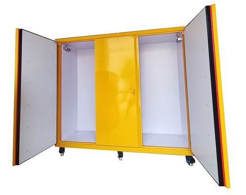 Steel Chemical Storage Cabinet with 3-Point Locking System Fire Proof and Explosion Proof for Secure Chemical Handling