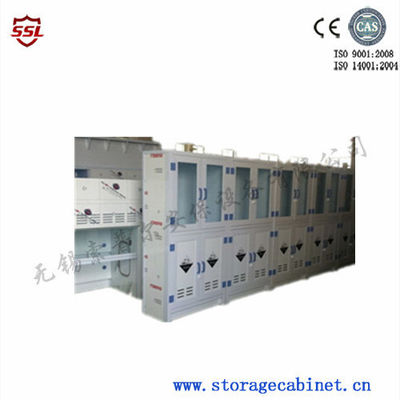 Buy Custom 350 L Medical Storage Cabinet With Dual Glass Door , White Storage Cabinet online manufacture