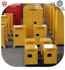 Stainless Steel Iron Coated Flammable Yellow Powder Chemical Storage Cabinets For Laboratory  /  Bench Top
