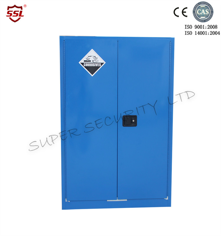 Vertical Metal Locking Chemical Storage Cabinet For Store Nitric , Sulfuric