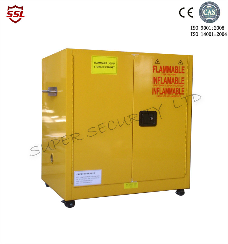 Lockable Chemical Mobile Storage With Wheels , Stainless Steel