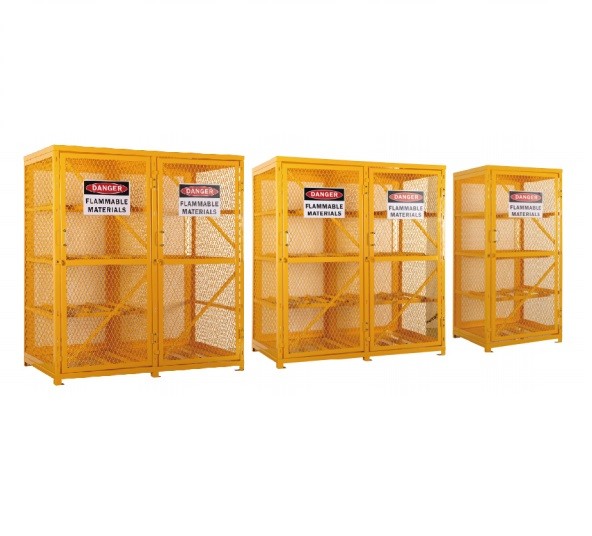 Gas Cylinder Storage Cabinets powder coated for USA , Europe safety storage