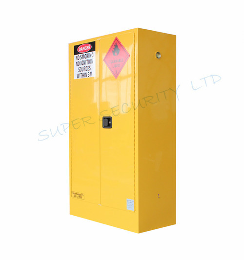 Powder Coat Yellow Flammable Storage Cabinet Double Wall With Two 2'' Vents