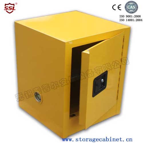 Fire Resistant Yellow Chemical Storage Cabinet , Flame Proof Cabinets Dangerous liquid storage