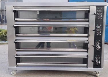 Four Deck Four Trays Electric Baking Oven Gas Electric Deck Oven for Bread