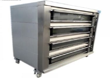 Biggest Baking Oven 4 Deck 16 Trays Electric / Gas Deck Oven Stainless Steel Digital Control